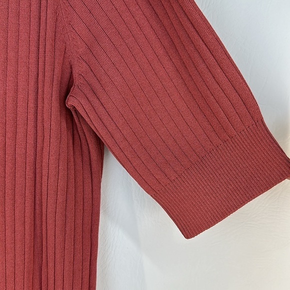 Worth Ribbed Short Sleeve Knit, L - Picture 3 of 8